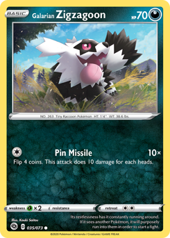 Galarian Zigzagoon #35/73 Common / Champion's Path