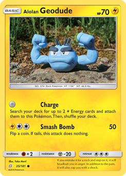 Alolan Geodude #035/181 Common (Reverse Holofoil) / Team Up