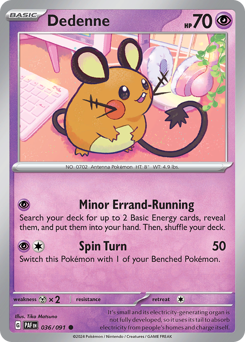 Dedenne #36/91 Common / Paldean Fates