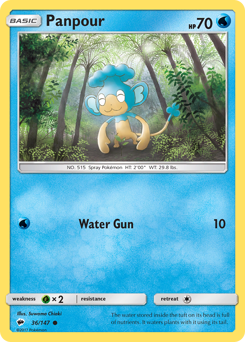 Panpour #036/147 Common (Reverse Holofoil) / Burning Shadows