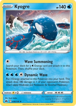 Kyogre #036/159 Holo Rare (Holofoil) / Crown Zenith