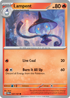 Lampent #037/167 Common (Reverse Holofoil) / Twilight Masquerade