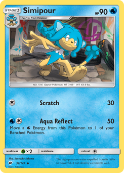 Simipour #037/147 Uncommon (Reverse Holofoil) / Burning Shadows