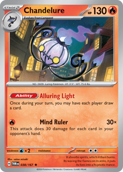 Chandelure #038/167 Rare (Reverse Holofoil) / Twilight Masquerade