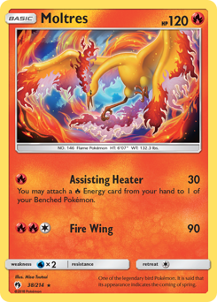 Moltres #038/214 Rare (Holofoil) / Lost Thunder