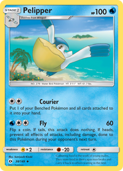 Pelipper #038/149 Uncommon (Reverse Holofoil) / Sun & Moon