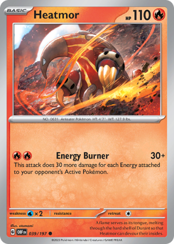 Heatmor #039/197 Common (Reverse Holofoil) / Obsidian Flames