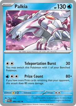 Palkia #040/182/182 Rare (Holofoil) / Paradox Rift