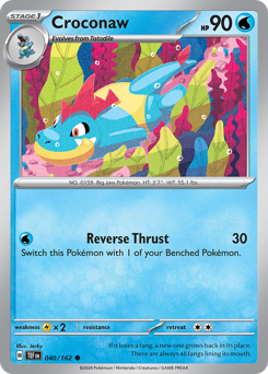 Croconaw #040/162 Common (Reverse Holofoil) / Temporal Forces