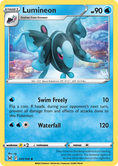 Lumineon #041/196 Uncommon (Reverse Holofoil) / Lost Origin
