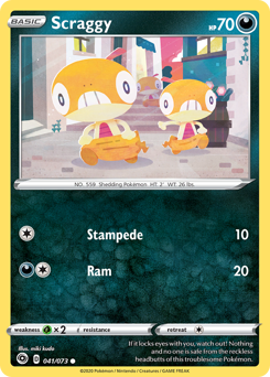 Scraggy #41/73 Common (Reverse Holofoil) / Champion's Path