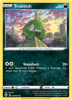 Trubbish #43/73 Common (Reverse Holofoil) / Champion's Path
