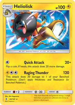 Heliolisk #044/145 Rare (Reverse Holofoil) / Guardians Rising