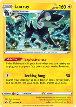 Luxray #044/159 Rare (Normal) / Crown Zenith
