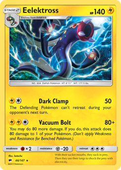 Eelektross #046/147 Rare (Reverse Holofoil) / Burning Shadows