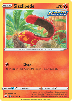 Sizzlipede #047/264 Common (Reverse Holofoil) / Fusion Strike
