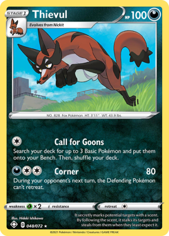 Thievul #48/72 Holo Rare (Holofoil) / Shining Fates