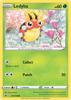 Ledyba #004/198 Common (Reverse Holofoil) / Chilling Reign