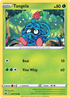 Tangela #004/159 Common (Reverse Holofoil) / Crown Zenith