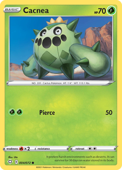 Cacnea #04/72 Common (Reverse Holofoil) / Shining Fates