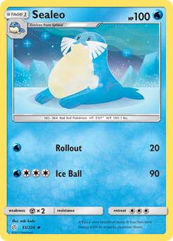 Sealeo #051/236 Uncommon (Reverse Holofoil) / Cosmic Eclipse