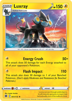 Luxray #051/172 Rare (Normal) / Brilliant Stars