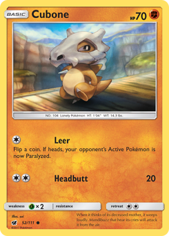 Cubone #052/111 Common / Crimson Invasion