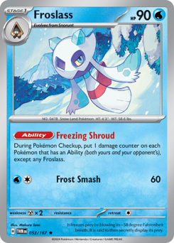 Froslass #053/167 Rare (Holofoil) / Twilight Masquerade