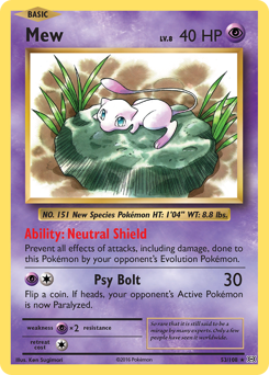 Mew #053/108 Rare (Holofoil) / Evolutions