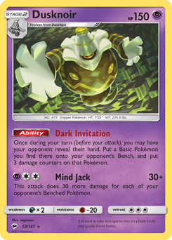 Dusknoir #053/147 Holo Rare (Holofoil) / Burning Shadows