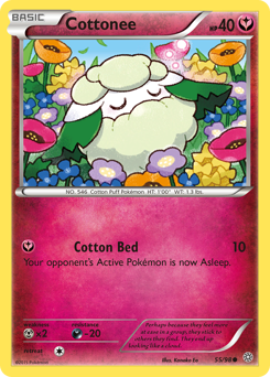 Cottonee #55/98 Common (Reverse Holofoil) / Ancient Origins