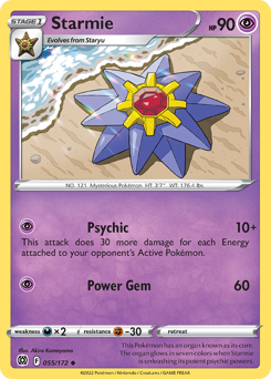 Starmie #055/172 Uncommon (Reverse Holofoil) / Brilliant Stars