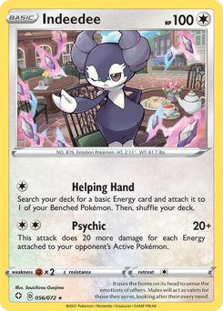Indeedee #56/72 Common (Normal) / Shining Fates