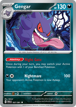 Gengar #57/91 Uncommon / Paldean Fates
