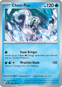 Chien-Pao #057/182 Rare (Reverse Holofoil) / Paradox Rift