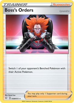 Boss's Orders #58/72 Rare (Reverse Holofoil) / Shining Fates