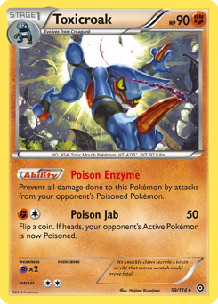 Toxicroak #059/114 Rare (Reverse Holofoil) / Steam Siege