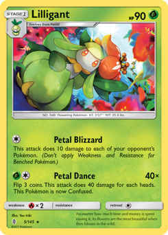 Lilligant #005/145 Rare (Reverse Holofoil) / Guardians Rising