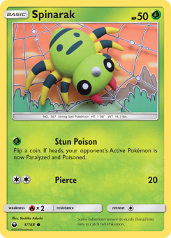 Spinarak #005/168 Common / Celestial Storm