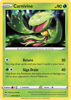 Carnivine #005/189 Uncommon / Darkness Ablaze
