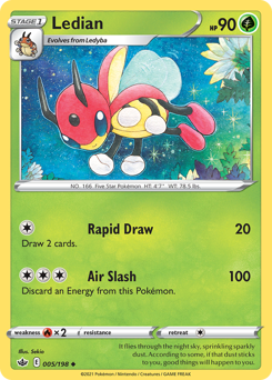 Ledian #005/198 Uncommon (Reverse Holofoil) / Chilling Reign