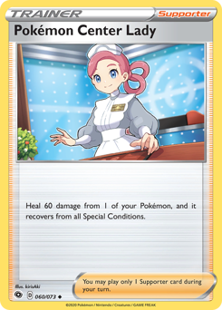 Pokémon Center Lady #60/73 Uncommon (Reverse Holofoil) / Champion's Path