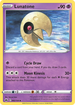 Lunatone #062/159 Uncommon / Crown Zenith
