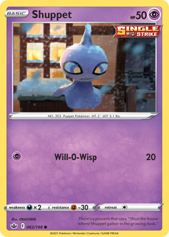 Shuppet #062/198 Common (Reverse Holofoil) / Chilling Reign