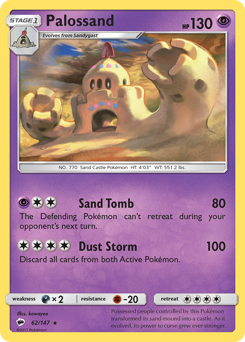 Palossand #062/147 Holo Rare (Reverse Holofoil) / Burning Shadows