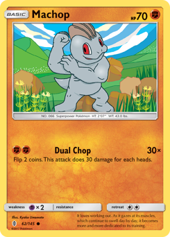 Machop #062/145 Common (Reverse Holofoil) / Guardians Rising