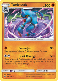 Toxicroak #064/131 Rare (Normal) / Forbidden Light