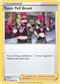 Team Yell Grunt #67/73 Uncommon (Reverse Holofoil) / Champion's Path