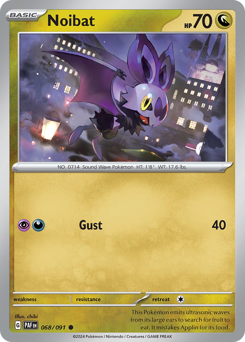 Noibat #68/91 Common (Reverse Holofoil) / Paldean Fates