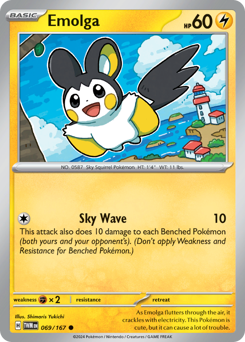 Emolga #069/167 Common (Reverse Holofoil) / Twilight Masquerade